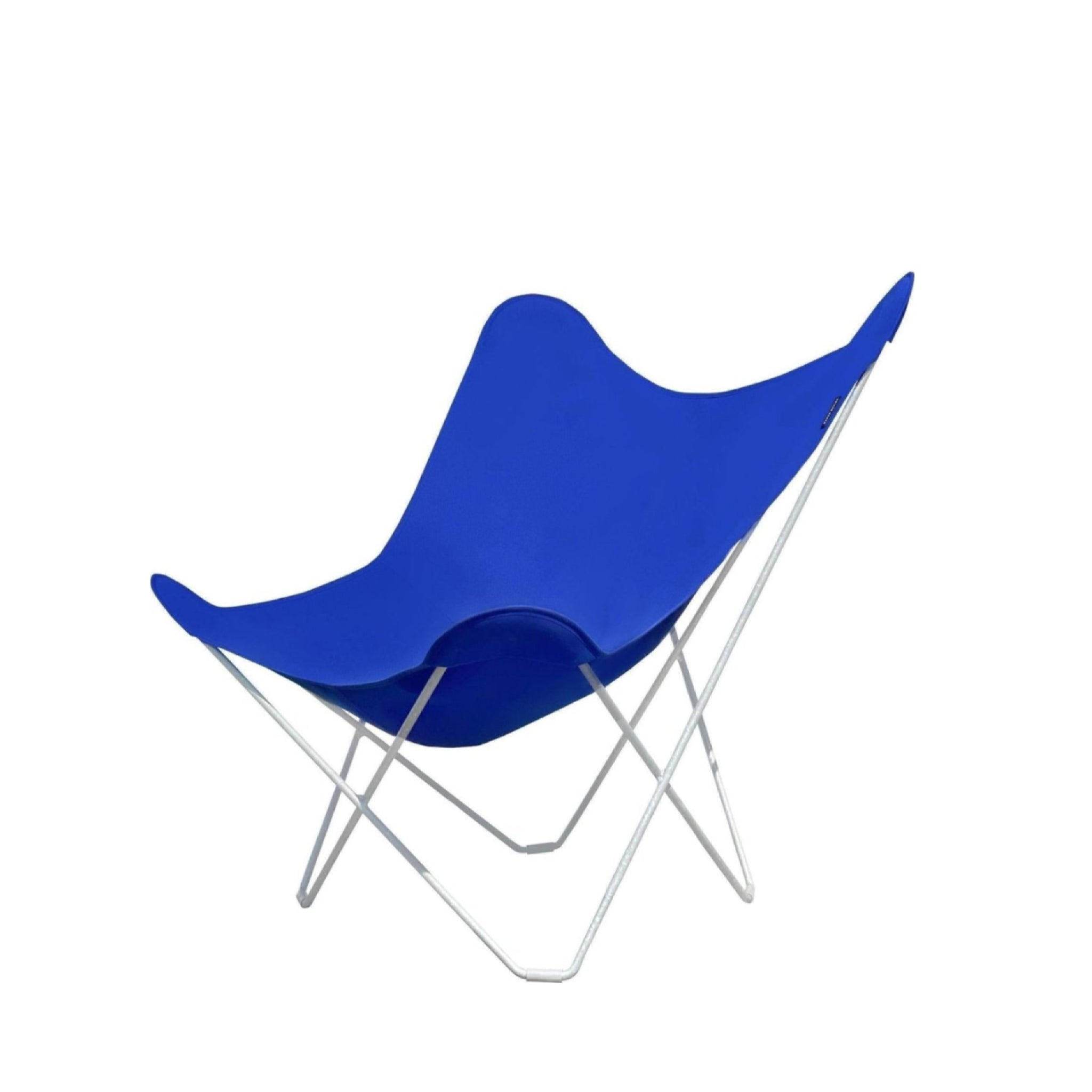 Cuero Sunshine Mariposa Butterfly Chair, Atlantic Blue/Black Galvanized