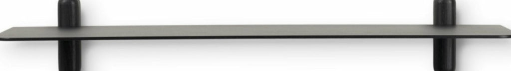 Gejst Nivo G Minimalist Wall Shelf - Black Ash/black, 80×64×15 Cm