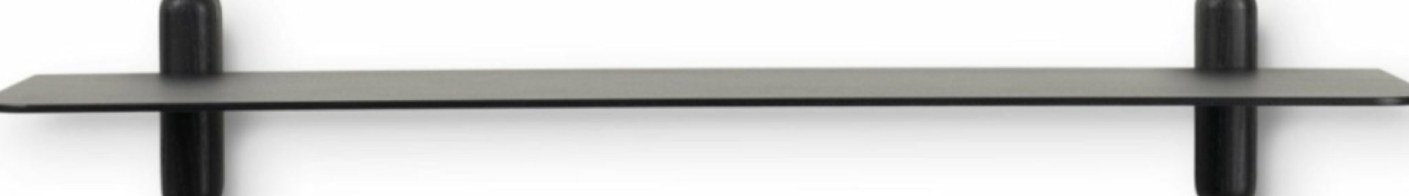 Gejst Nivo G Minimalist Wall Shelf - Black Ash/black, 80×64×15 Cm