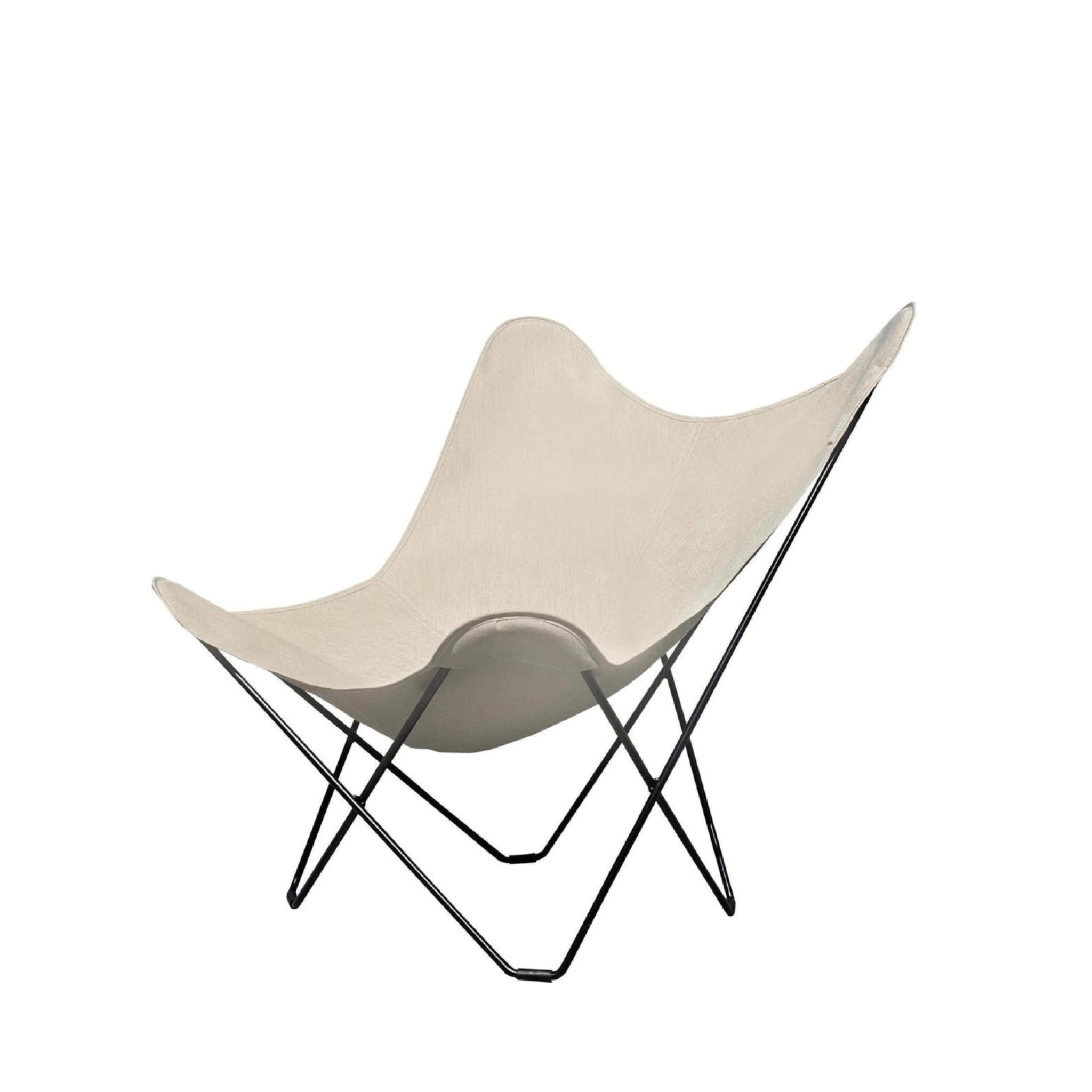 Cuero Sunshine Mariposa Butterfly Chair, Natural/Black Outdoor