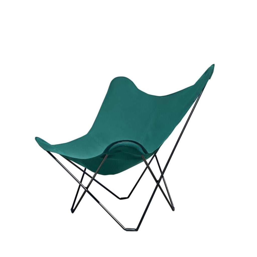 Cuero Sunshine Mariposa Butterfly Chair, Forest Green/Black Outdoor Frame