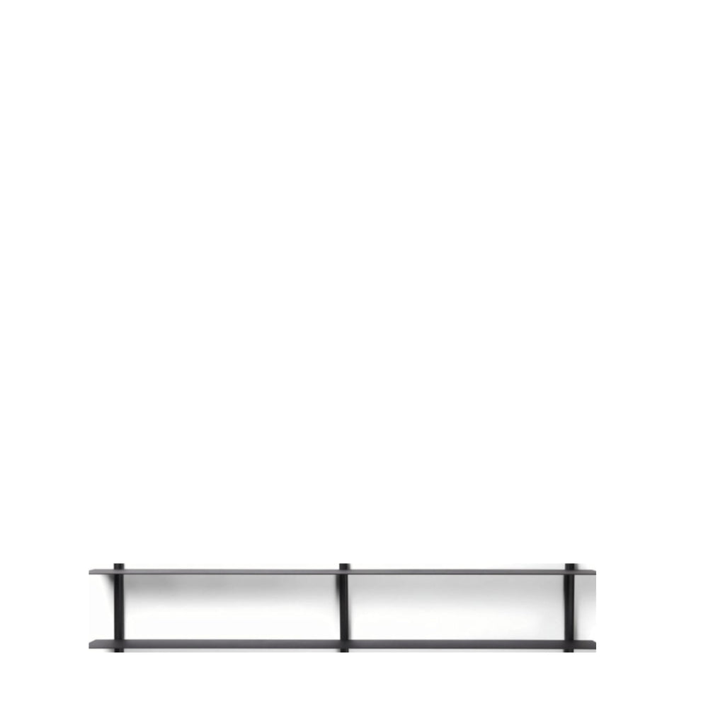 Gejst NIVO Shelf C - Black Ash/Black 25cm Minimal Floating Wall Shelf