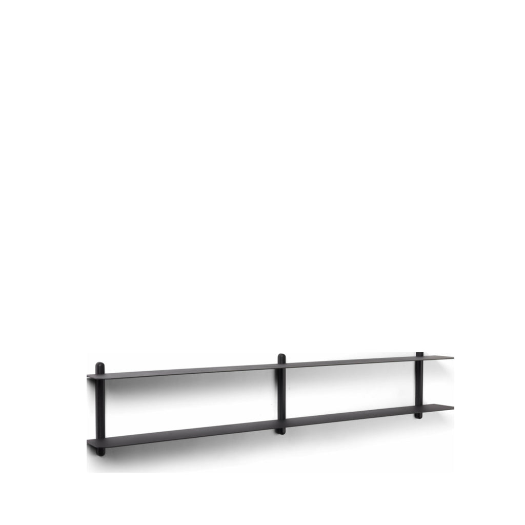 Gejst NIVO Shelf C - Black Ash/Black 25cm Minimal Floating Wall Shelf