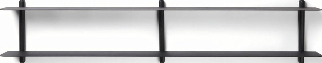 Gejst Nivo Shelf C - Black Ash/black 25cm Minimal Floating Wall Shelf