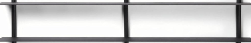 Gejst Nivo Shelf C - Black Ash/black 25cm Minimal Floating Wall Shelf