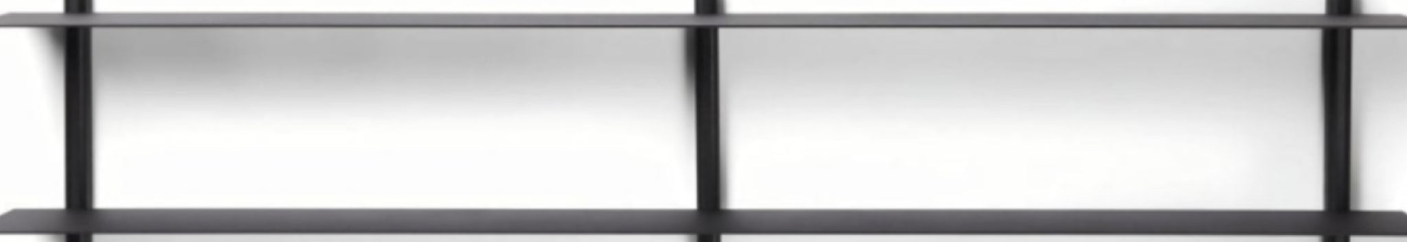 Gejst Nivo Shelf C - Black Ash/black 25cm Minimal Floating Wall Shelf