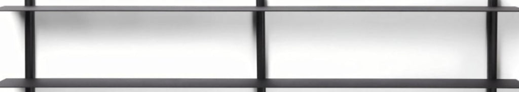 Gejst Nivo Shelf C - Black Ash/black 25cm Minimal Floating Wall Shelf