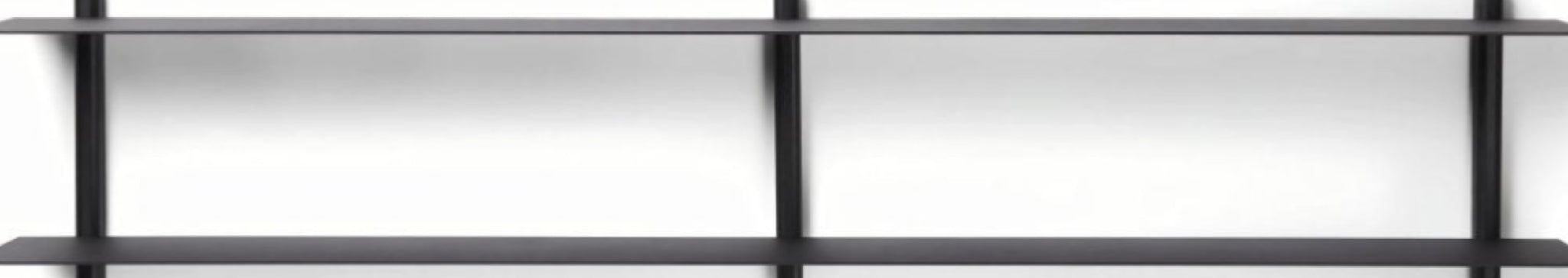 Gejst Nivo Shelf C - Black Ash/black 25cm Minimal Floating Wall Shelf