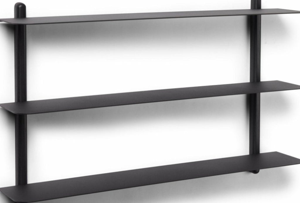 Gejst Nivo Wall Shelf A - Black Ash/black, 42 Cm | Minimal Designer