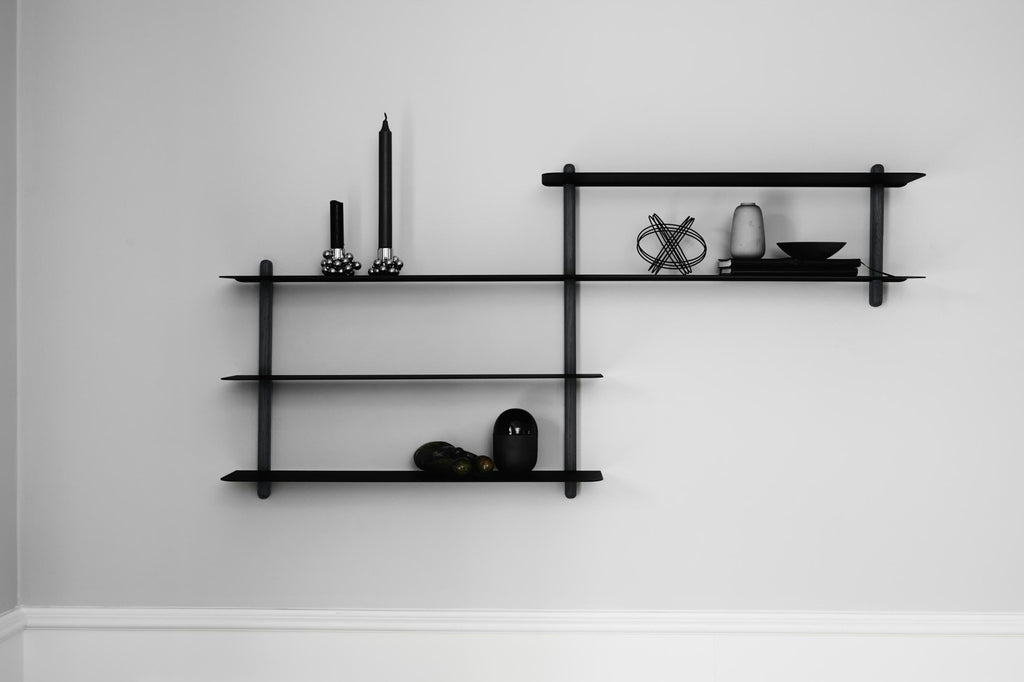 Gejst Nivo Wall Shelf B – Black Ash 59 Cm | Minimalist Scandinavian