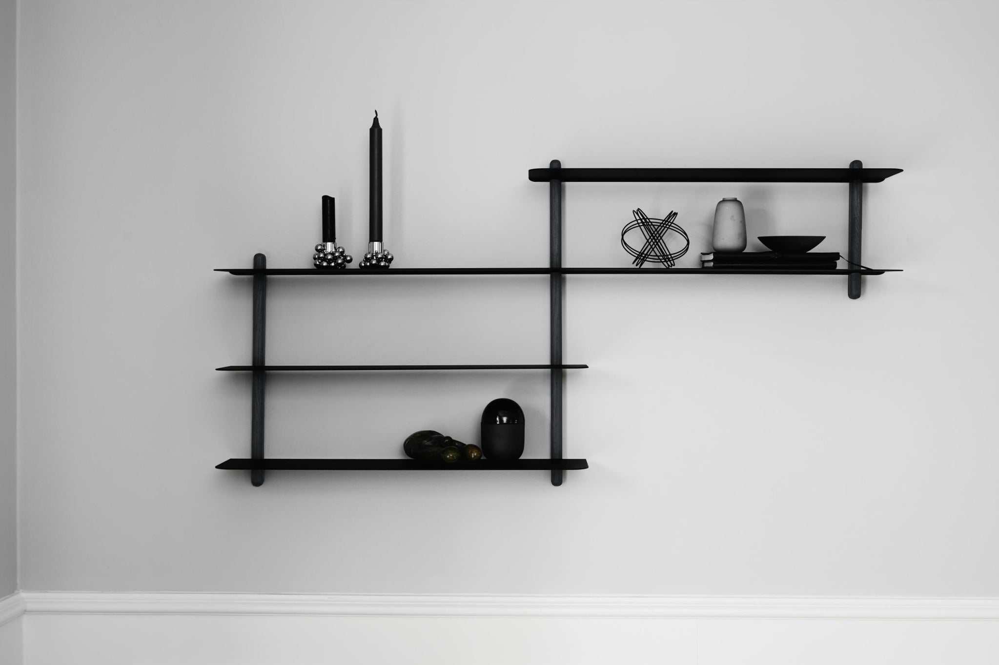 Gejst Nivo Wall Shelf B – Black Ash 59 Cm | Minimalist Scandinavian