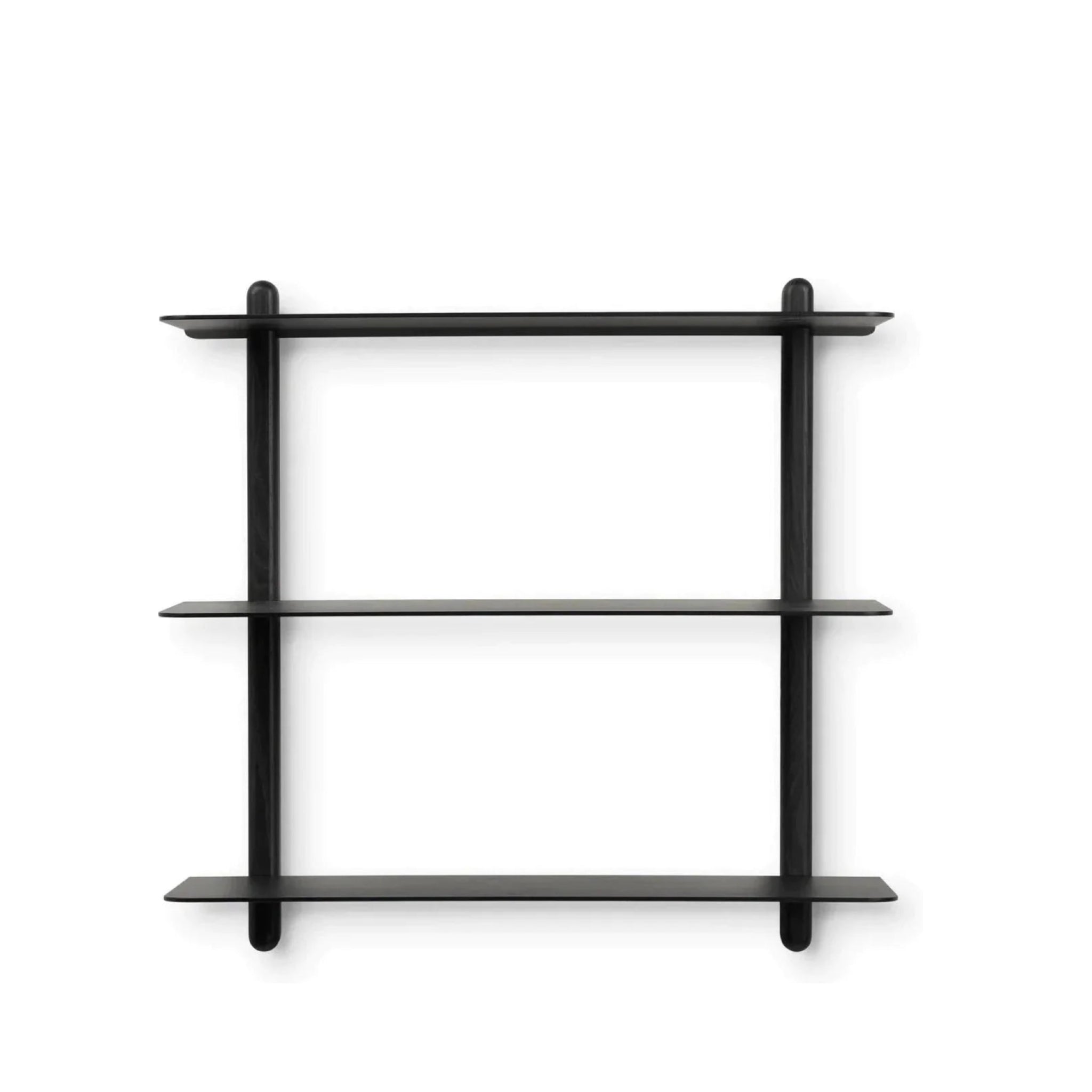 Gejst Nivo Large Black Ash Wall Shelf – Minimalist Floating Design