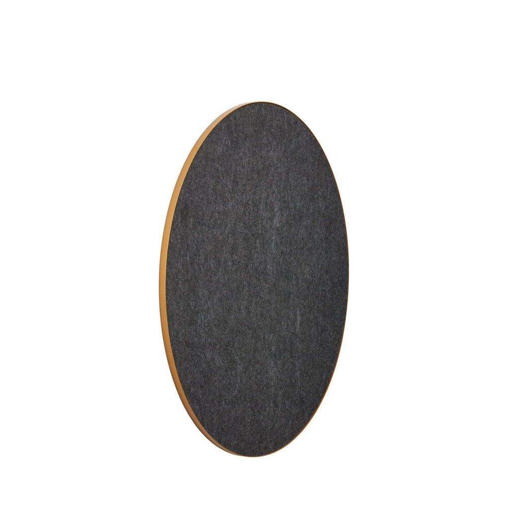Gejst Retell Pinboard 80 Cm - Black Felt Bulletin Board, Brass Rim