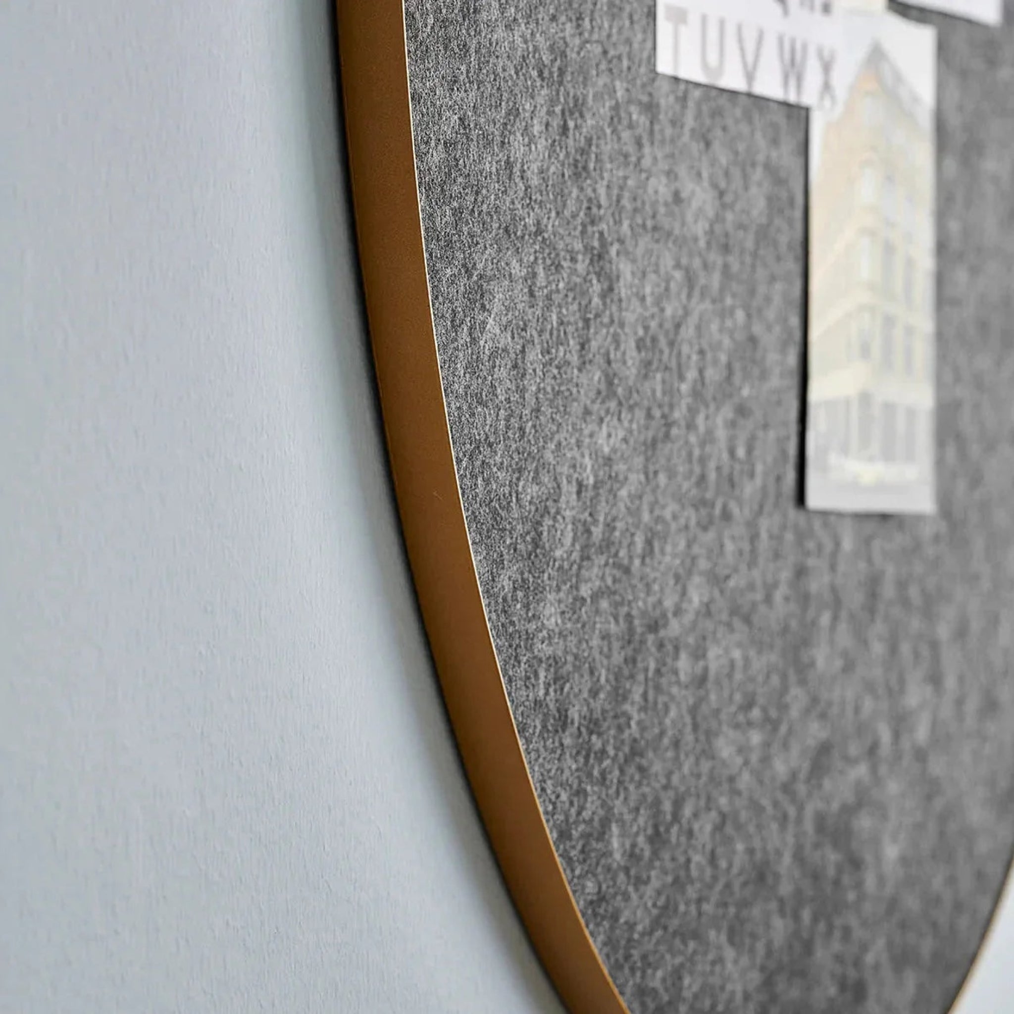 Gejst Retell Pinboard 80 Cm - Black Felt Bulletin Board, Brass Rim