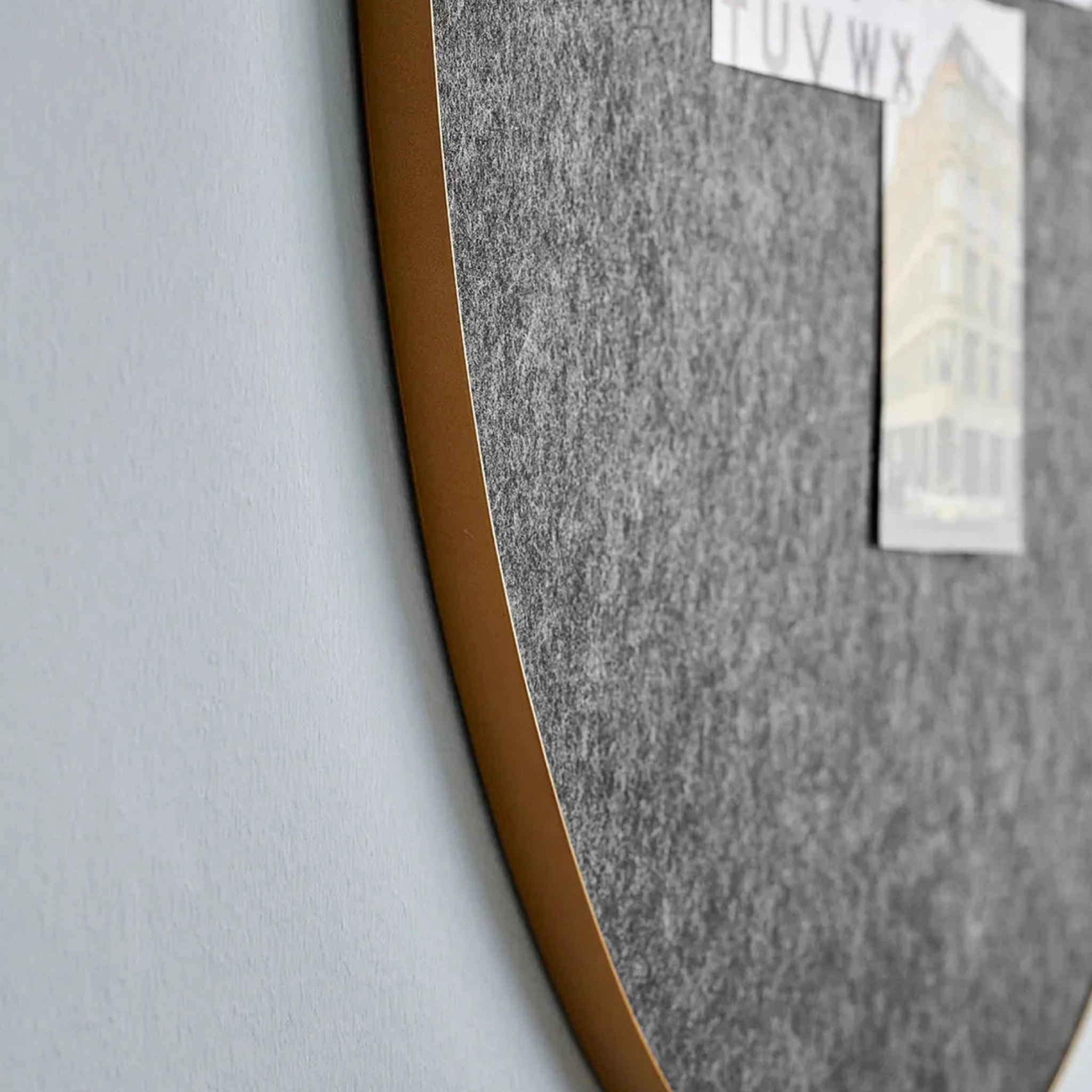 Gejst Retell Pinboard 80 Cm - Black Felt Bulletin Board, Brass Rim