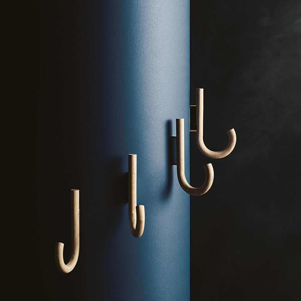 Gejst Hook Wall Hook Black Oak & Brass - 1.9 Cm Coats & Towels