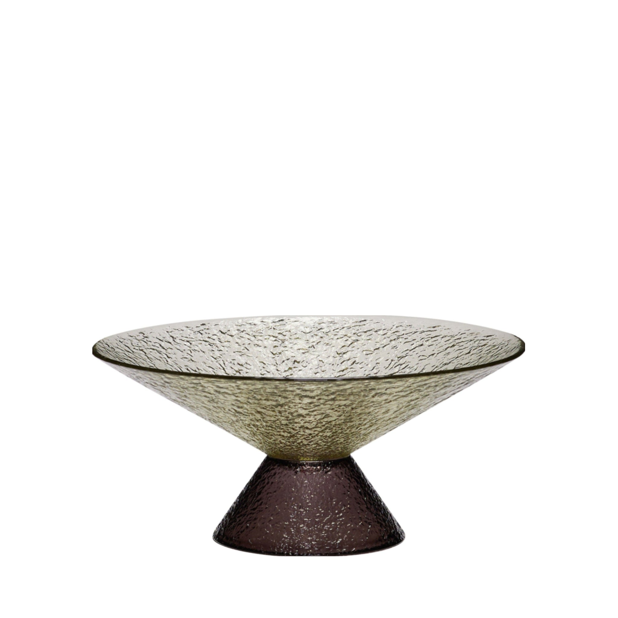 Hübsch Bonbon Large Glass Bowl in Green/Brown - Stylish Home Storage Solution