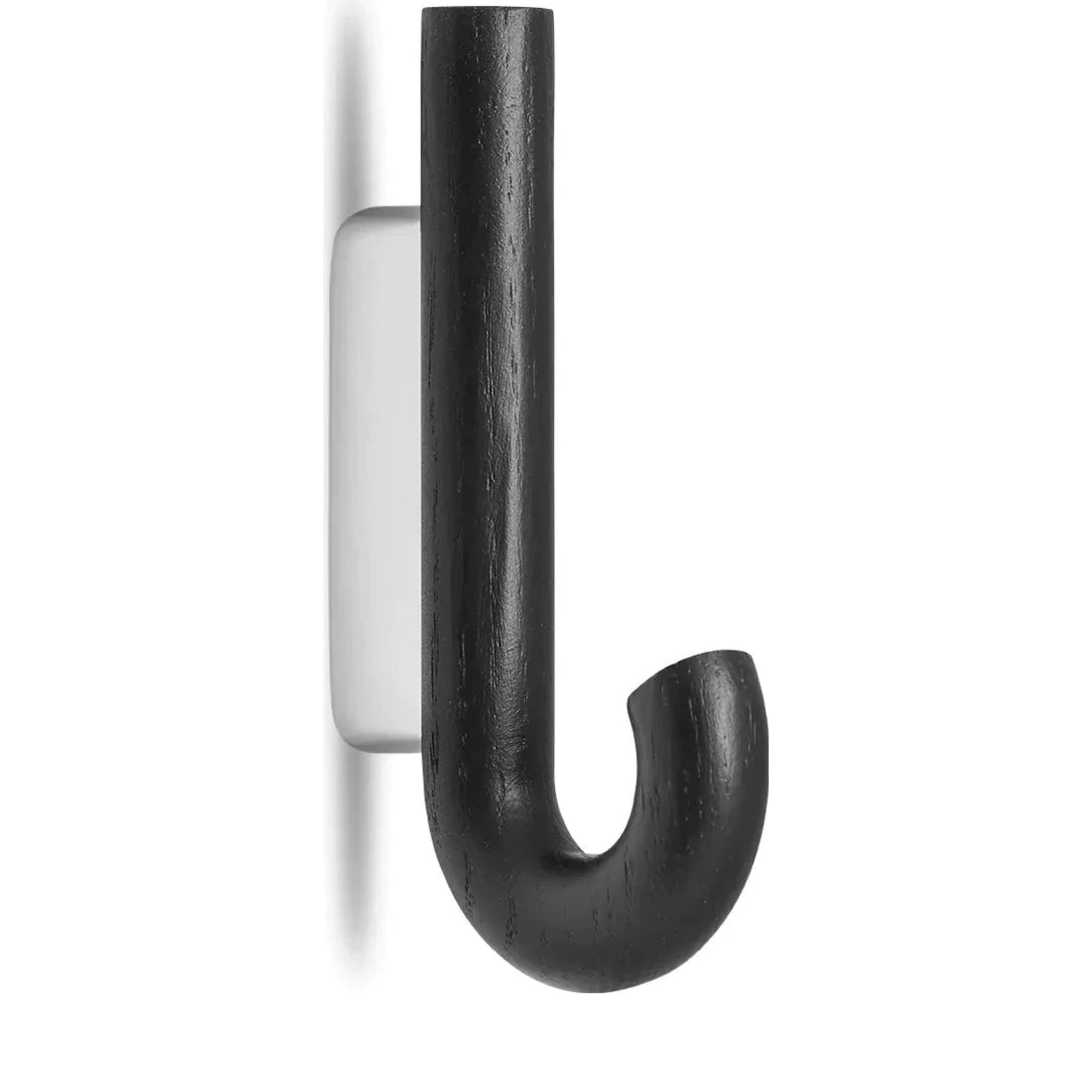 Gejst Hook Mini Wall Hook – Black Oak With Chrome | Small Coat Hook
