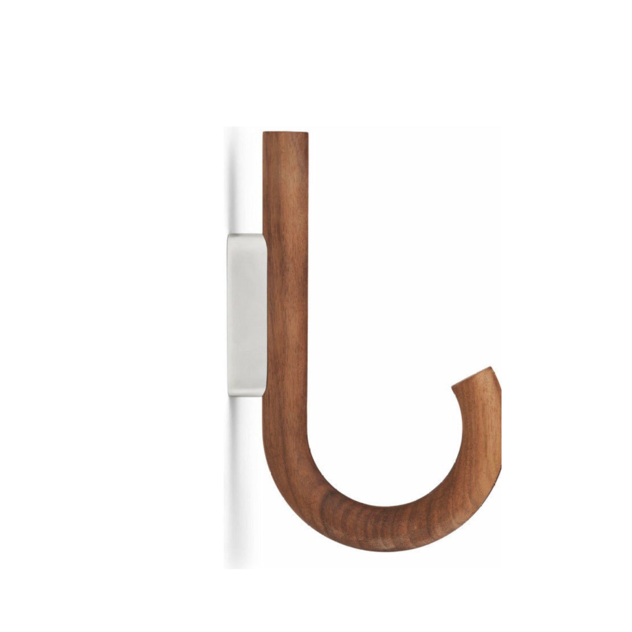 Gejst Hook Walnut/Chrome - Wall Hook for Jackets, Towels & Bags, 19 cm