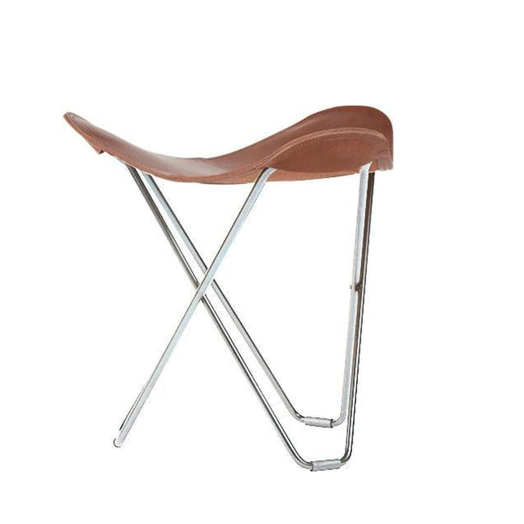 Cuero Pampa Flying Goose Stool, Montana/Chrome