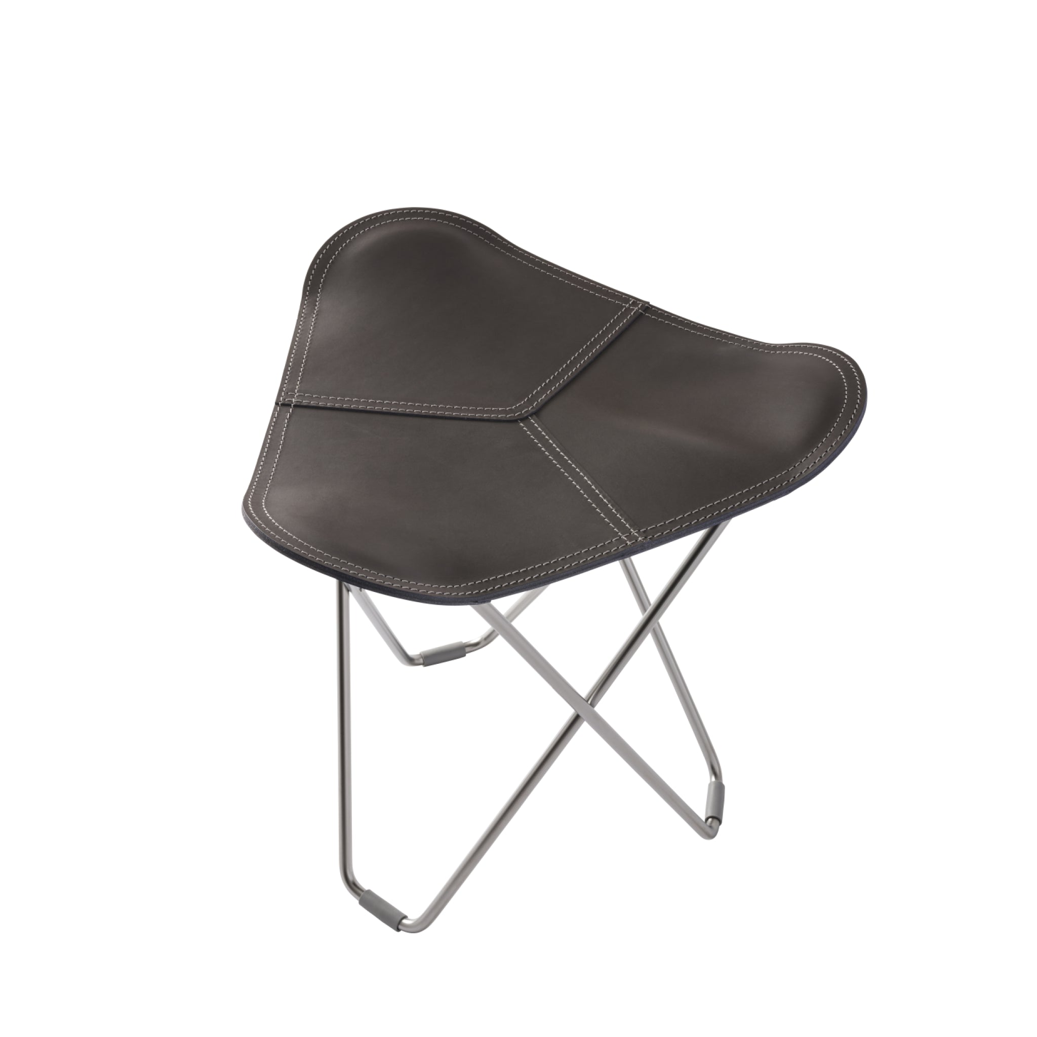 Cuero Pampa Flying Goose Stool, Oak/Chrome