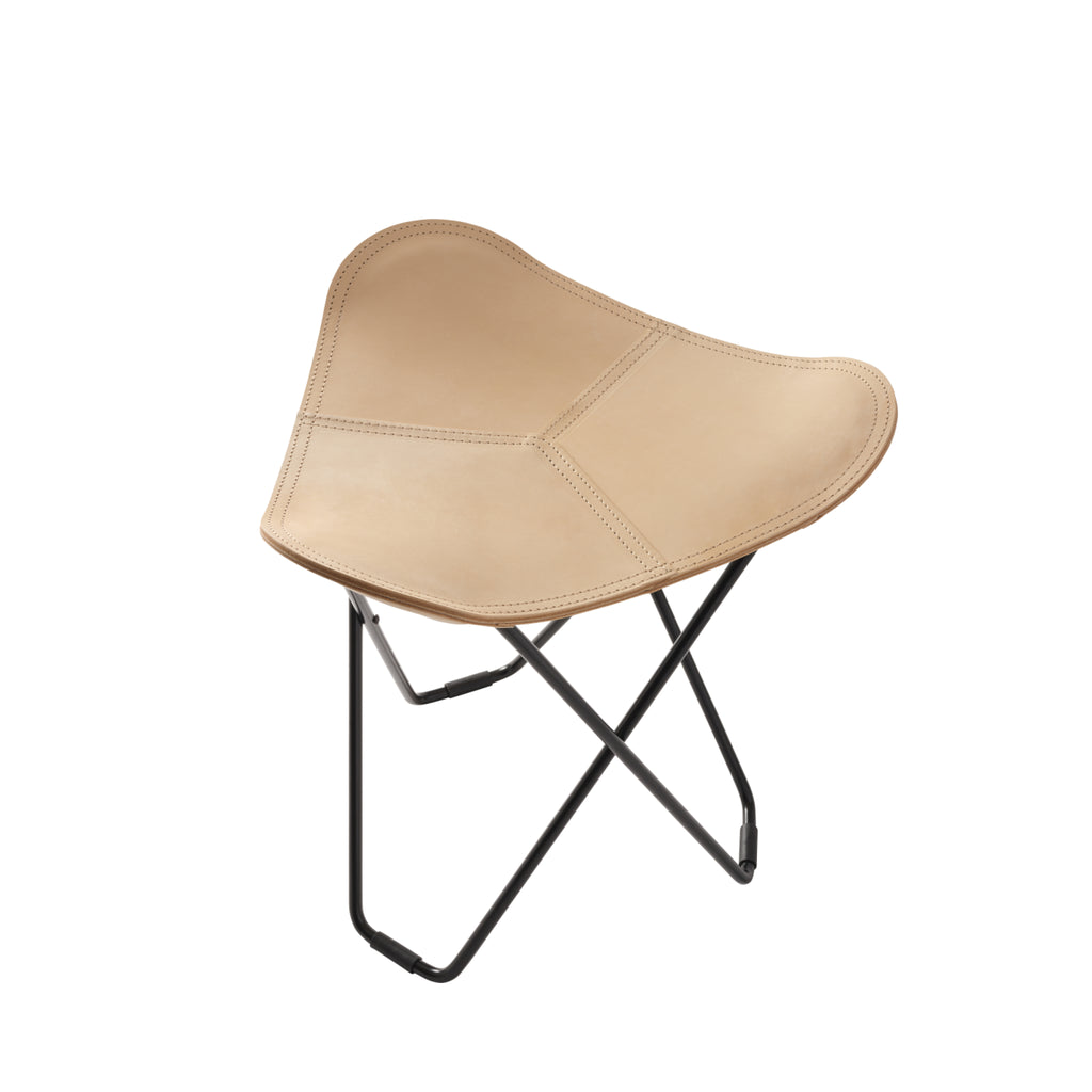 Cuero Pampa Flying Goose Stool, Oak/Chrome