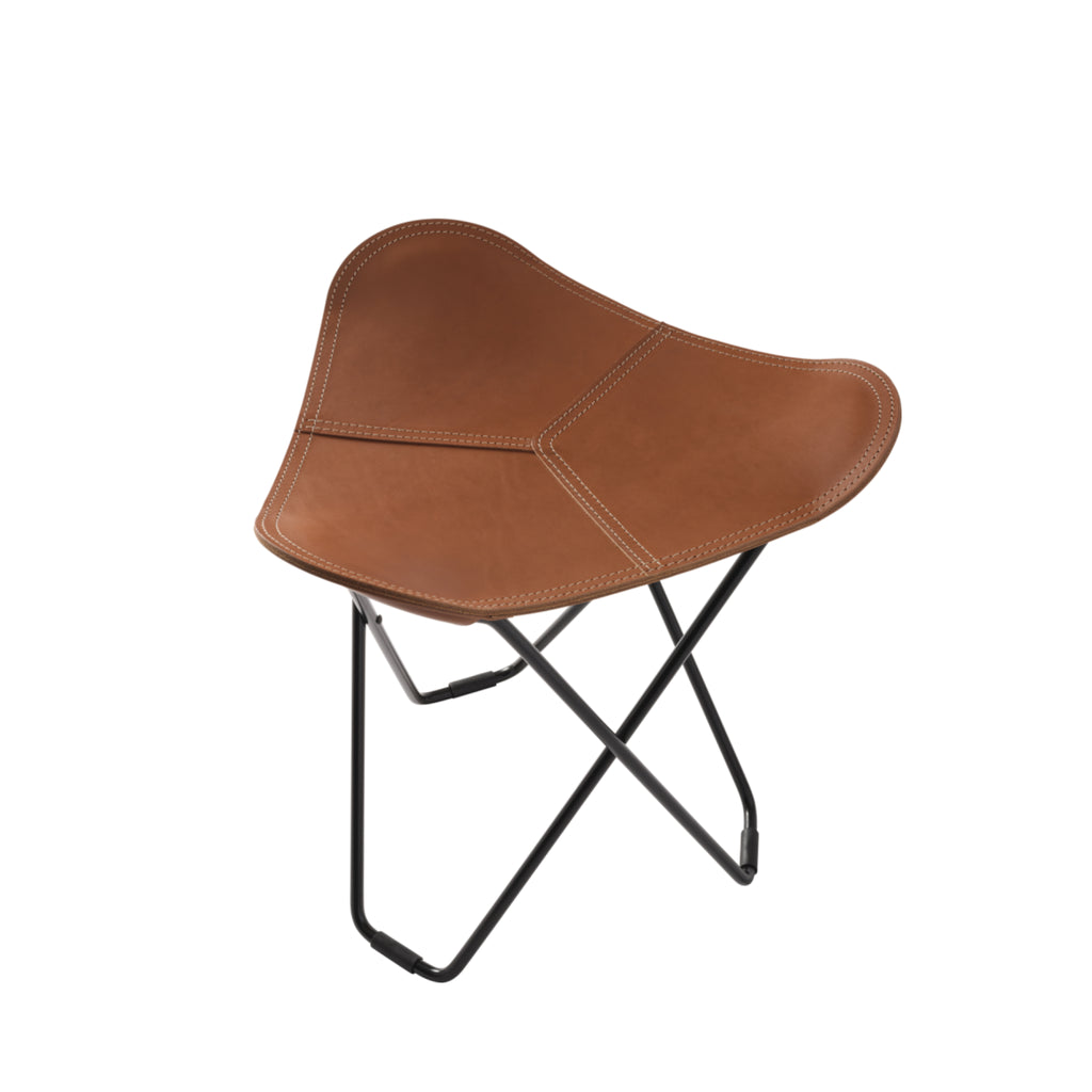 Cuero Pampa Flying Goose Stool, Oak/Chrome