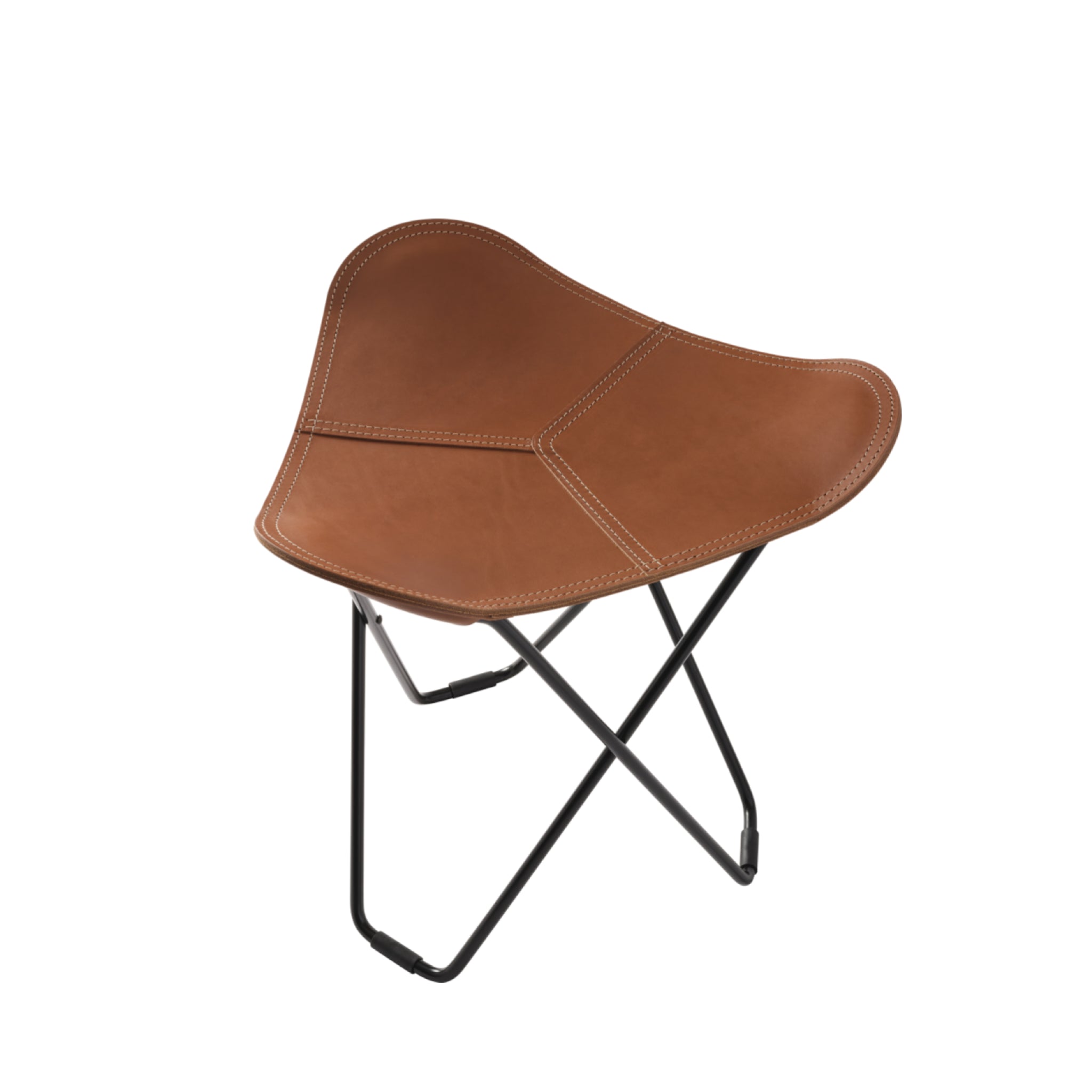 Cuero Pampa Flying Goose Stool, Oak/Chrome