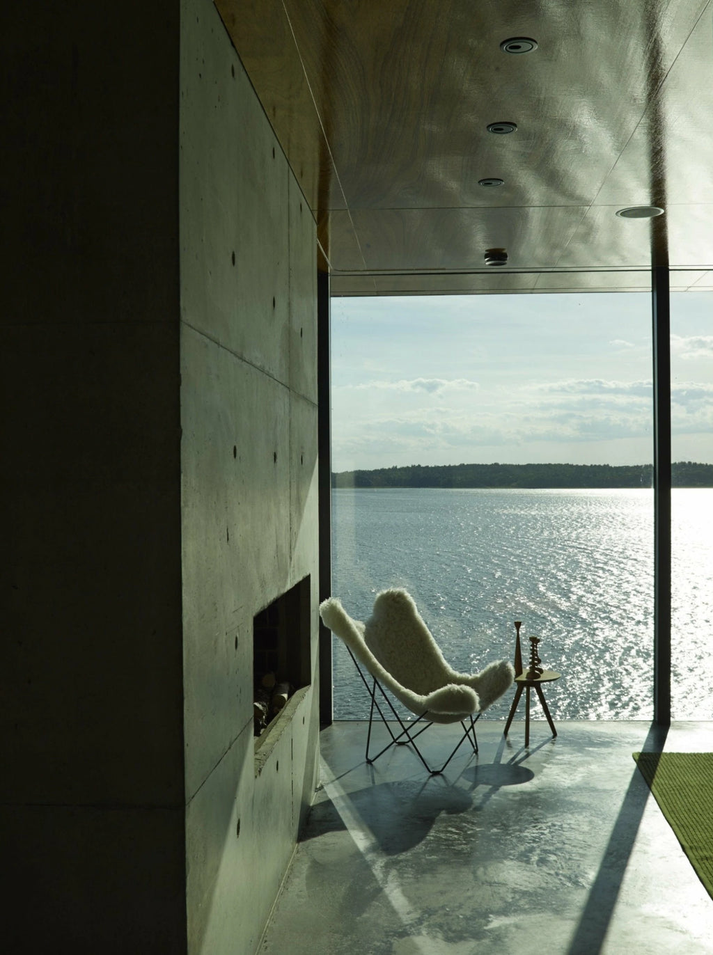 Cuero Iceland Mariposa Butterfly Chair, Shorn White/Chrome