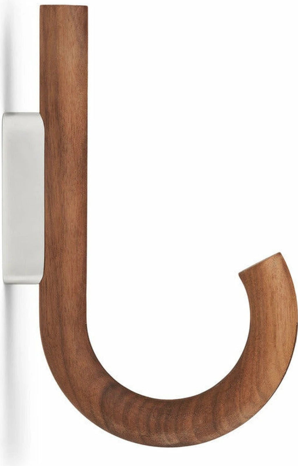 Gejst Hook Walnut/chrome - Wall Hook For Jackets, Towels & Bags, 19 Cm