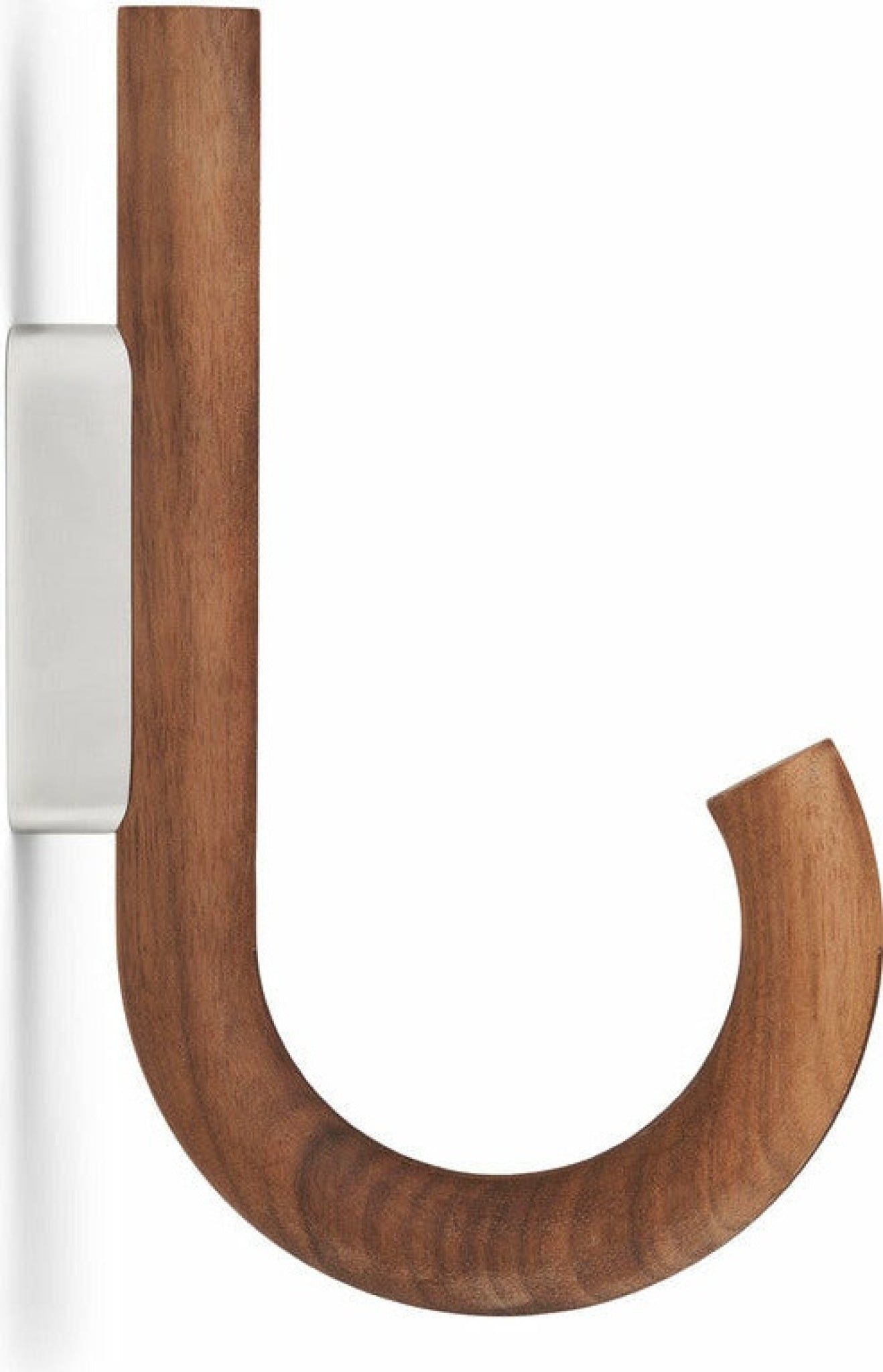 Gejst Hook Walnut/chrome - Wall Hook For Jackets, Towels & Bags, 19 Cm