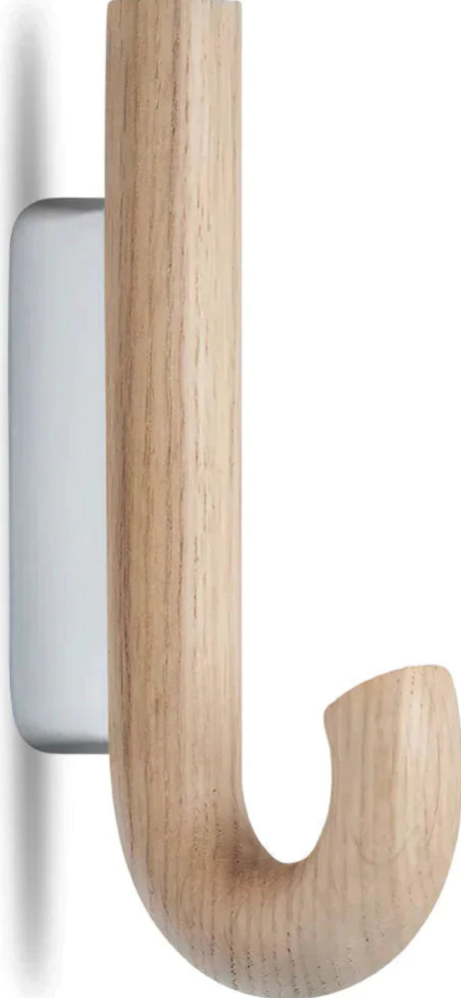 Gejst Hook Mini Wall Hook Oak/chrome - Small Coat, Bag & Towel Hook