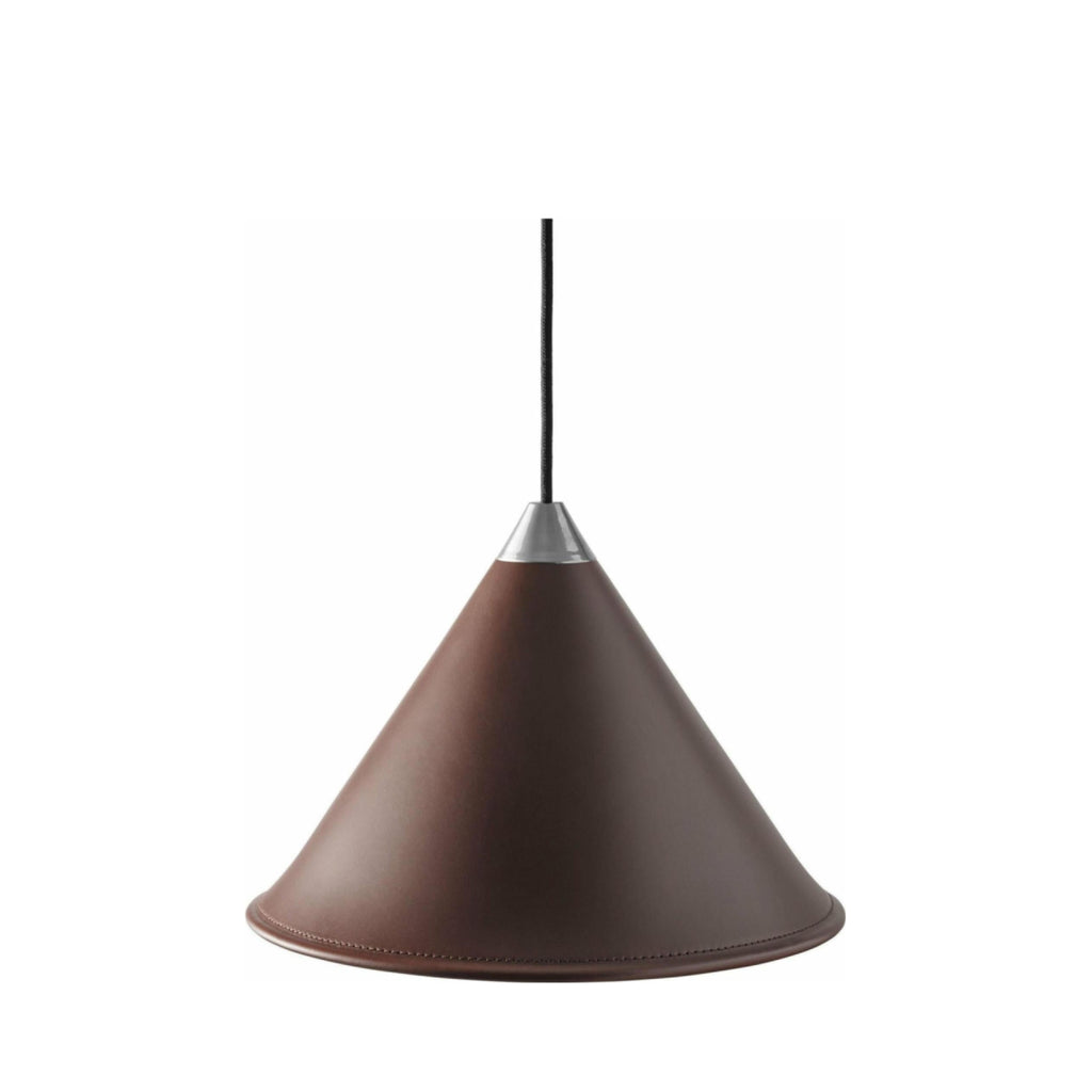 Cuero Namibia Pendant Ø 45 cm, chocolate/chrome with black cable