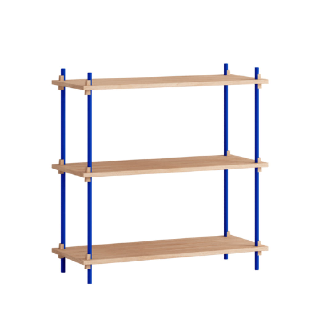 Customize Your Space with Moebe Oak/Deep Blue Shelving System S.85.1.A