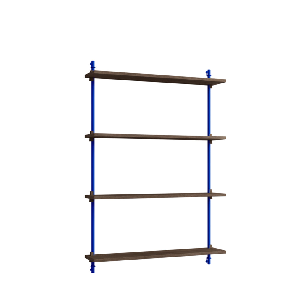 Moebe Wall Shelving WS.115.1: Smoked Oak & Deep Blue for Any Room