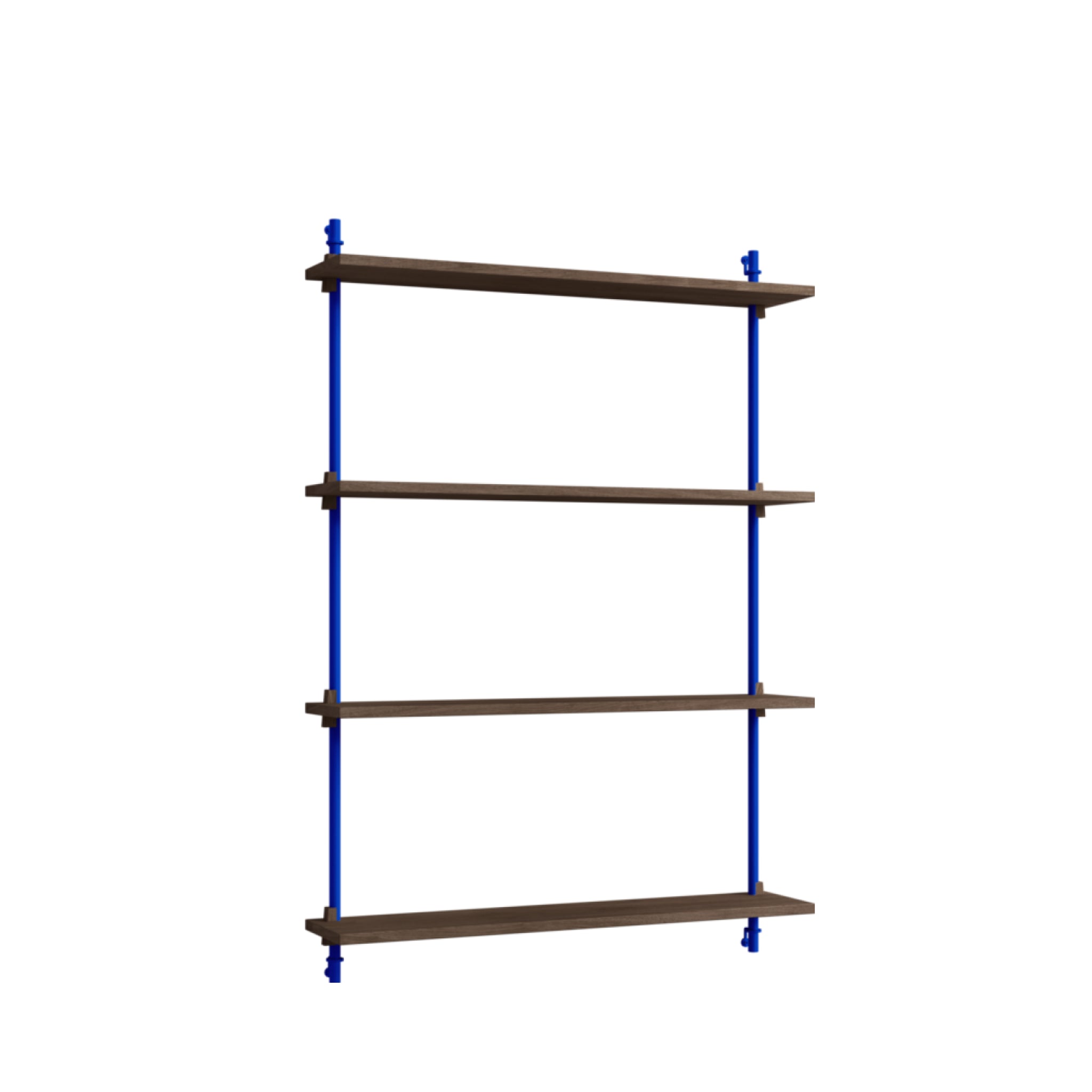 Moebe Wall Shelving WS.115.1: Smoked Oak & Deep Blue for Any Room