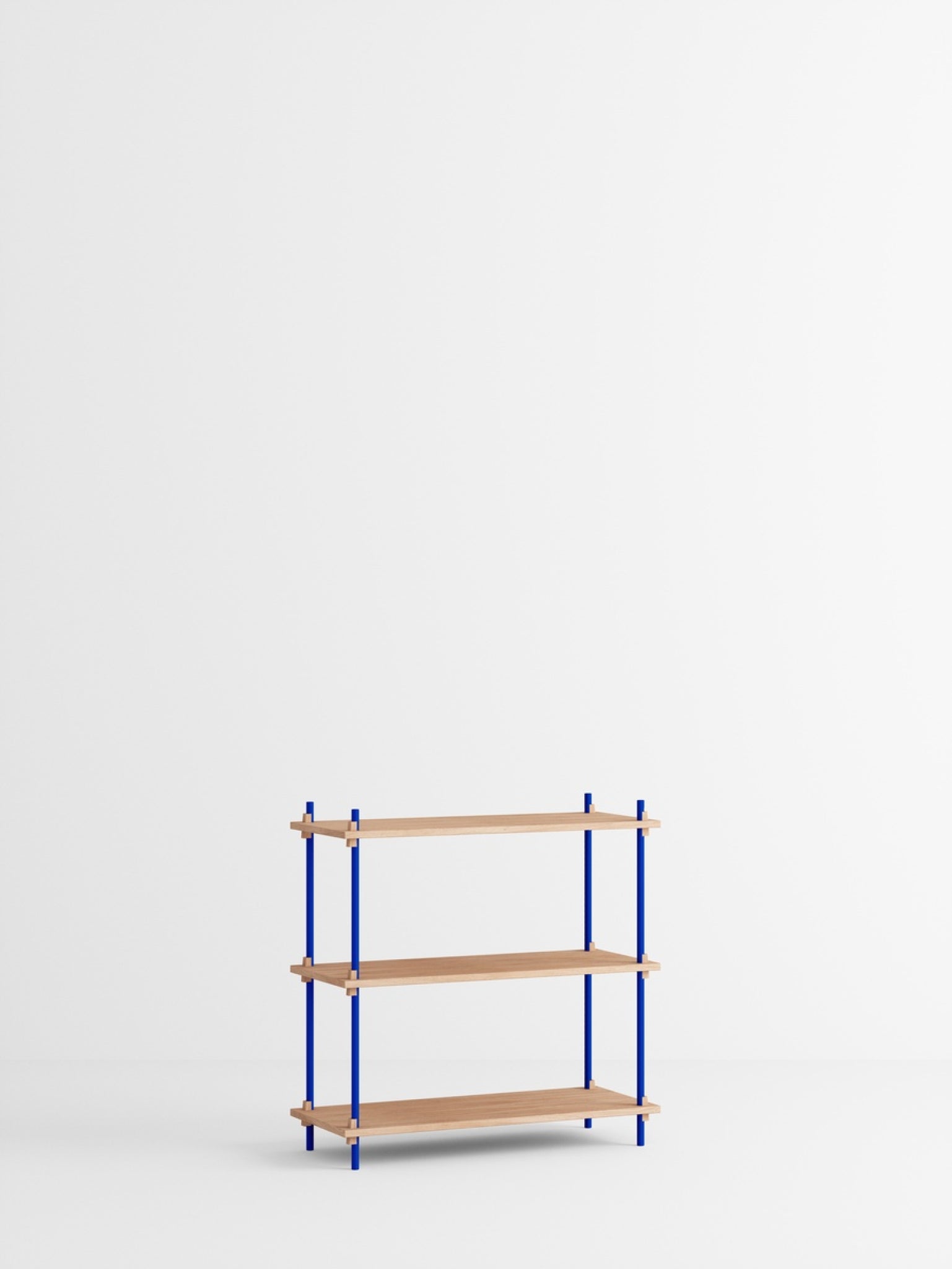 Customize Your Space with Moebe Oak/Deep Blue Shelving System S.85.1.A