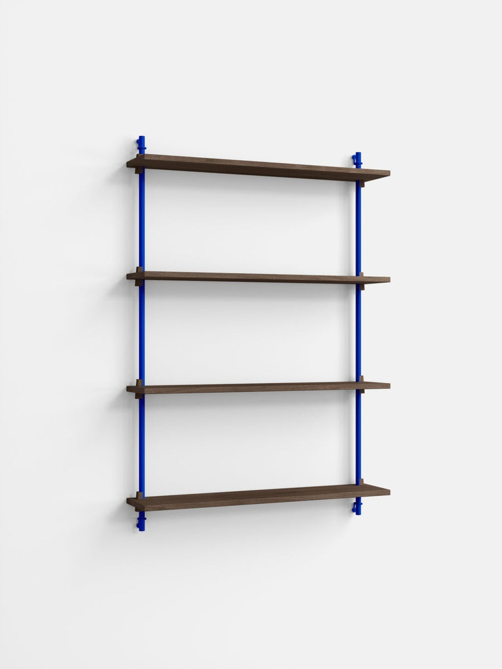Moebe Wall Shelving WS.115.1: Smoked Oak & Deep Blue for Any Room