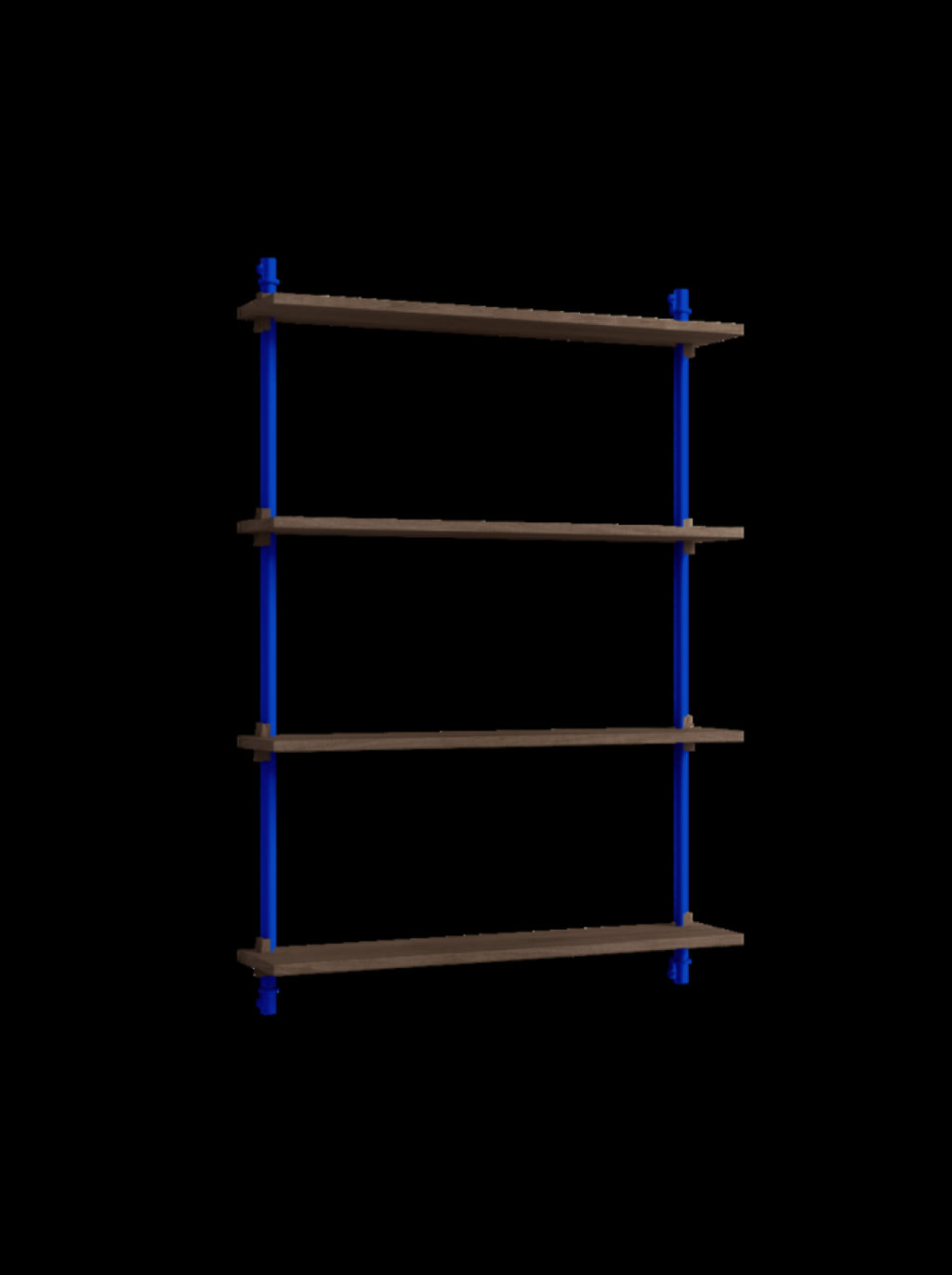 Moebe Wall Shelving WS.115.1: Smoked Oak & Deep Blue for Any Room