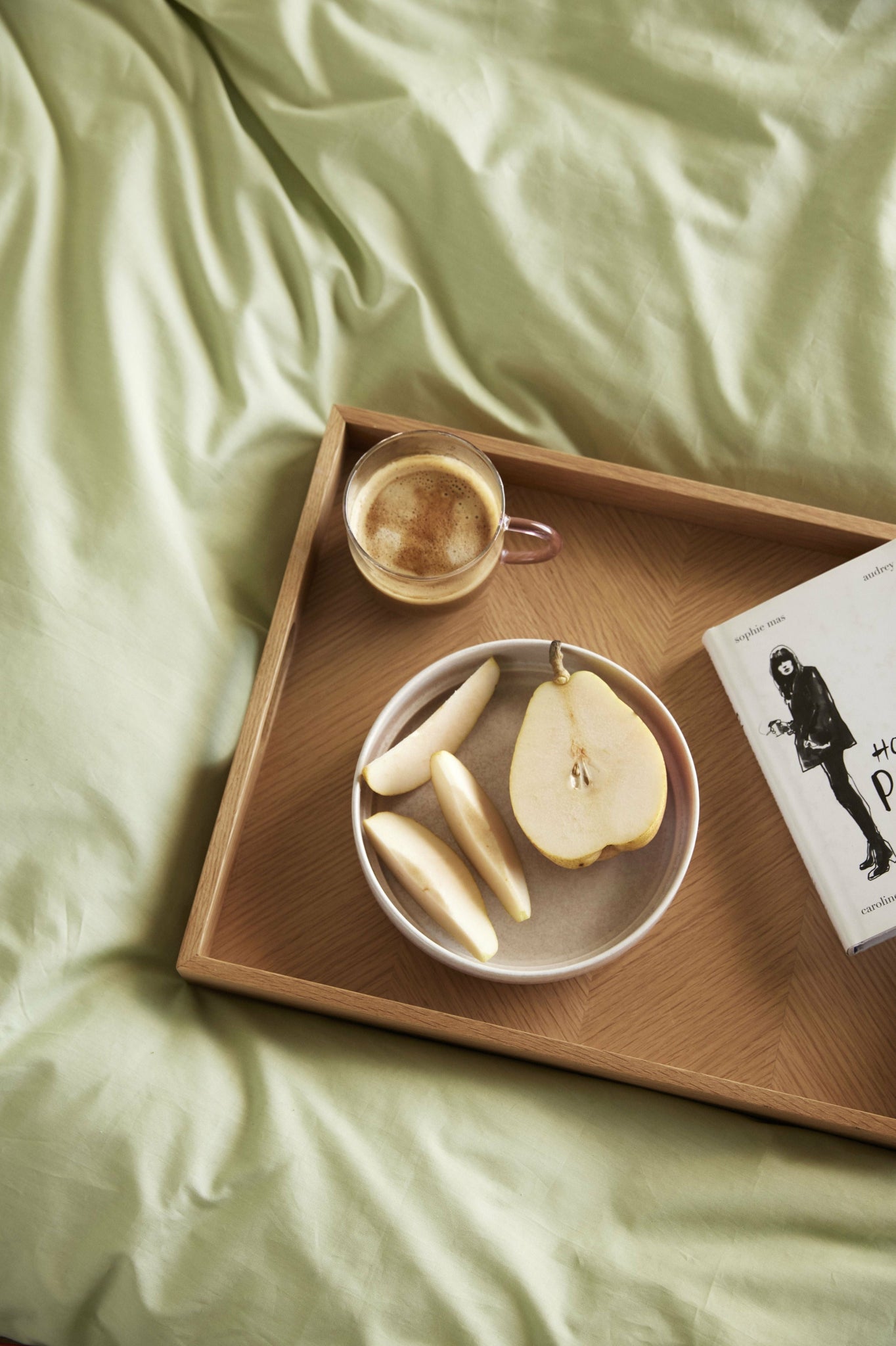 Hübsch Aki Reversible Bed Linen Set 60/200 in Orange and Green