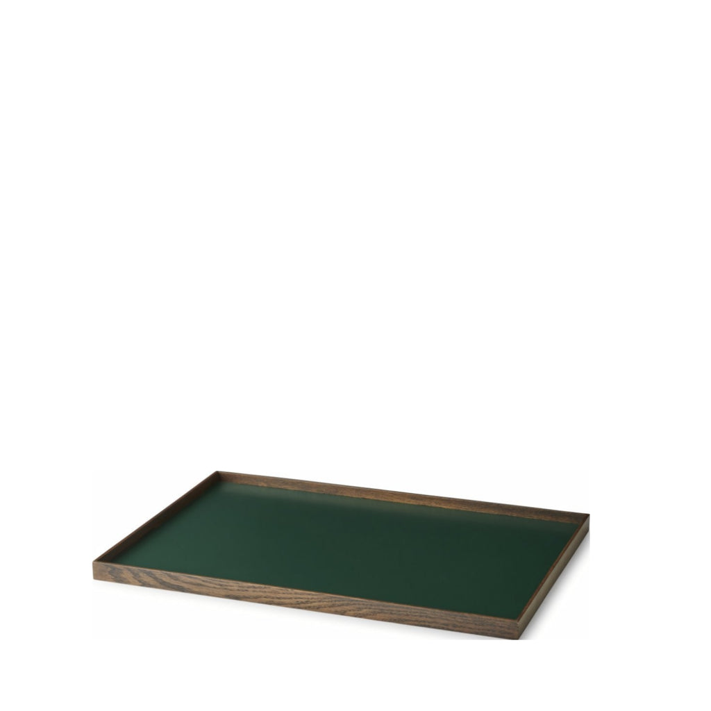 Gejst Frame Tray Large - Smoked Oak & Green Decorative Display Tray