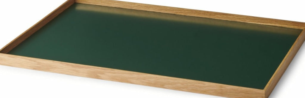 Gejst Frame Tray Large - Oak & Green Ash/steel Serving Tray 47x40cm