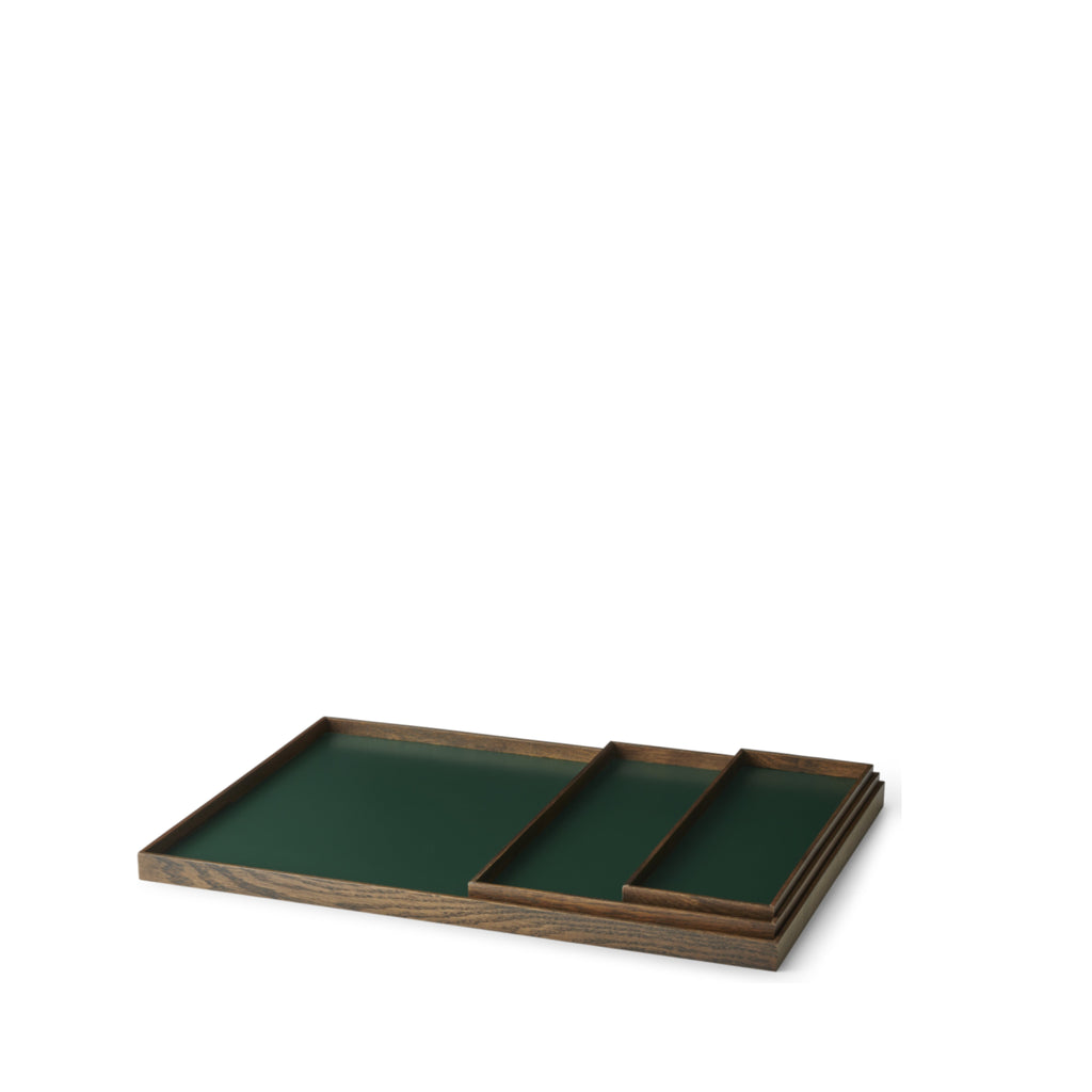 Gejst Frame Tray Medium Smoked Oak/green - Waterproof Mdf & Steel