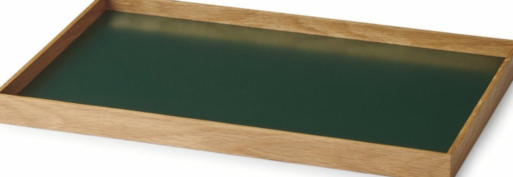 Gejst Frame Tray Medium Oak/green - 29x29x35 Cm Ash & Steel Display
