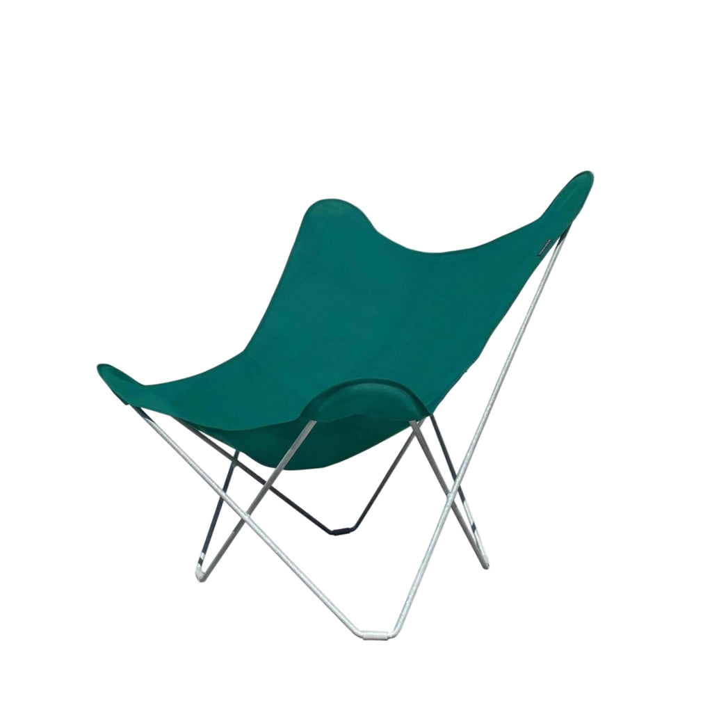 Cuero Sunshine Mariposa Butterfly Chair, Forest Green/Grey Outdoor Frame
