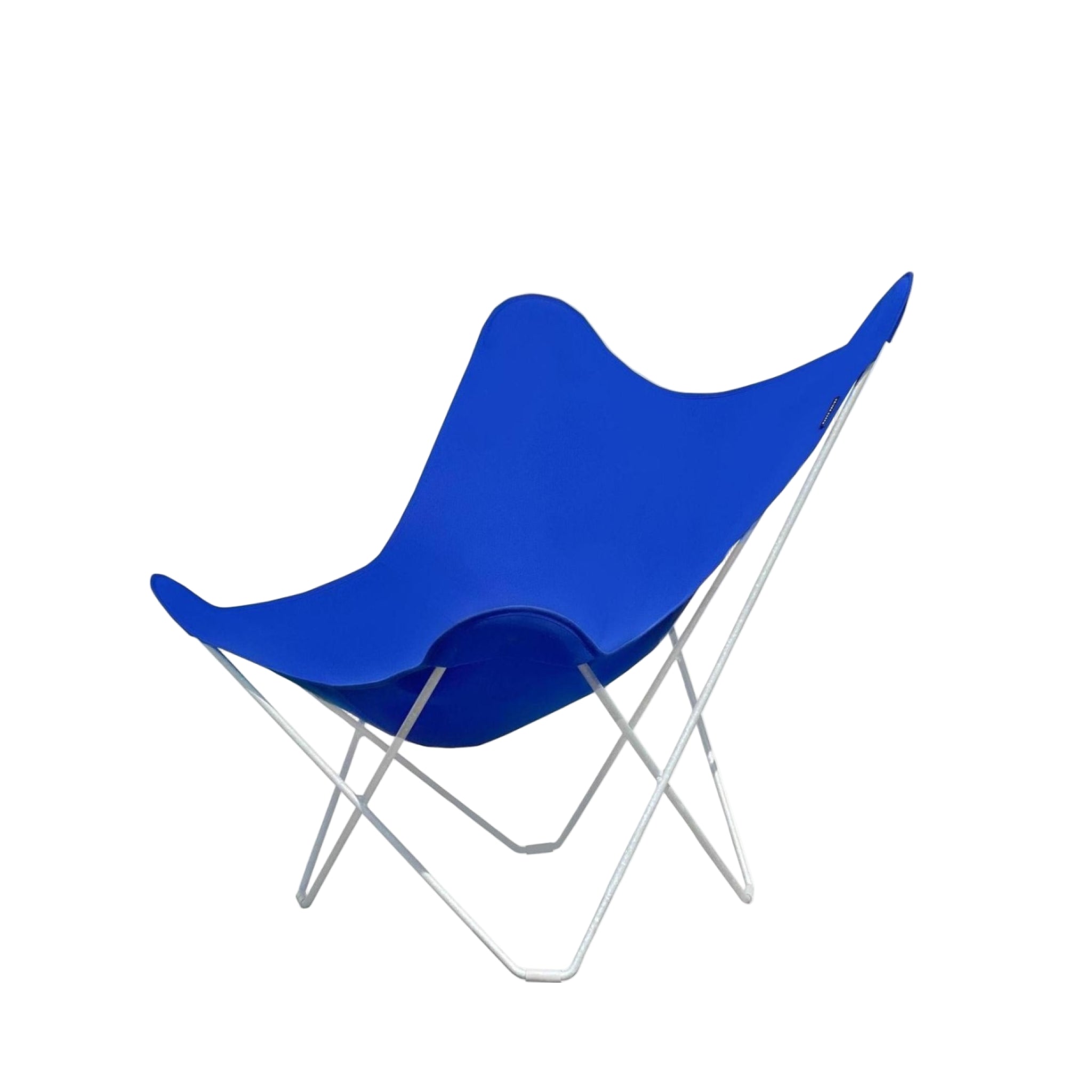 Cuero Sunshine Mariposa Butterfly Chair, Atlantic Blue/Grey Outdoor Frame