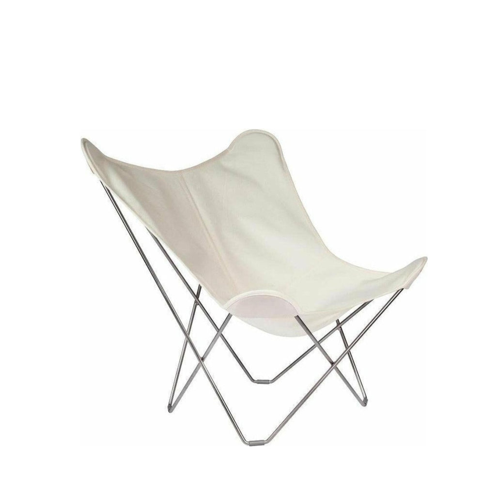 Cuero Sunshine Mariposa Butterfly Chair, Oyster/Grey Outdoor Frame