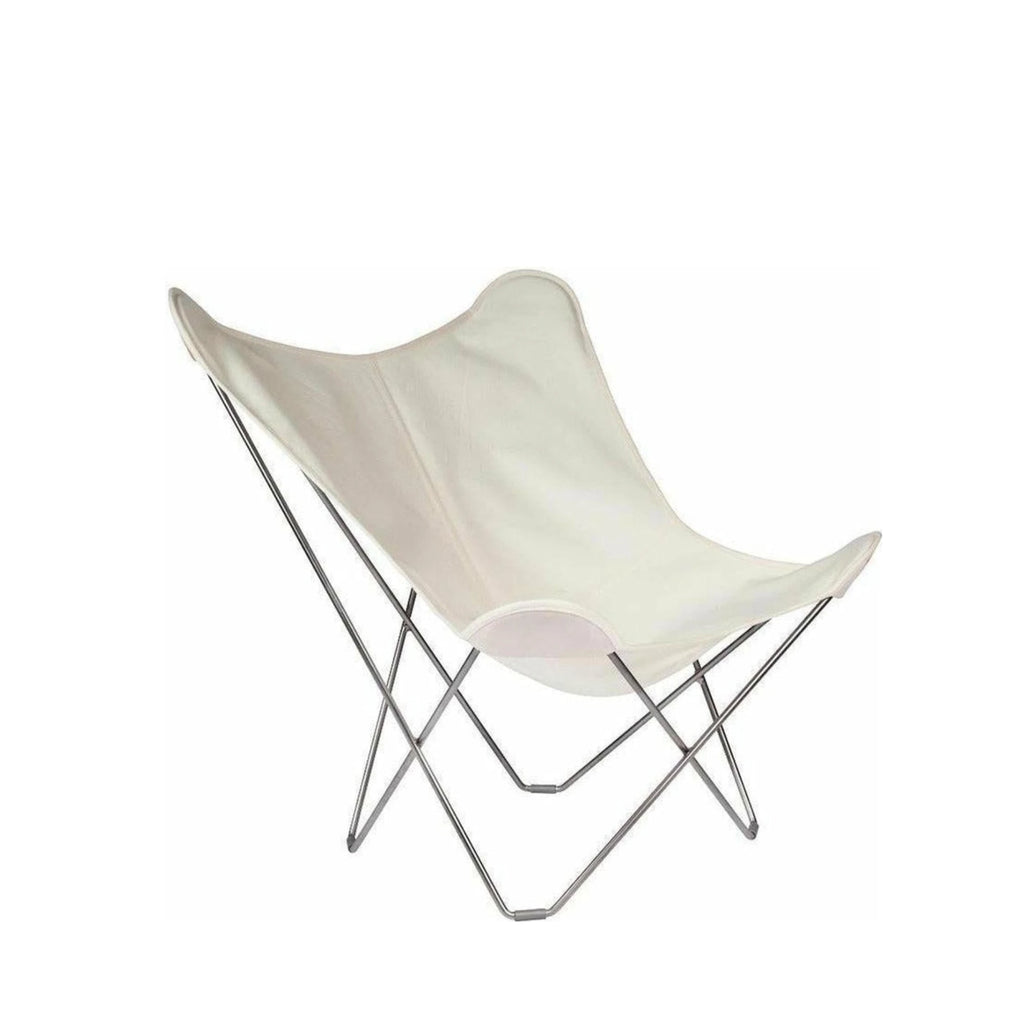 Cuero Sunshine Mariposa Butterfly Chair, Oyster/Grey Outdoor Frame