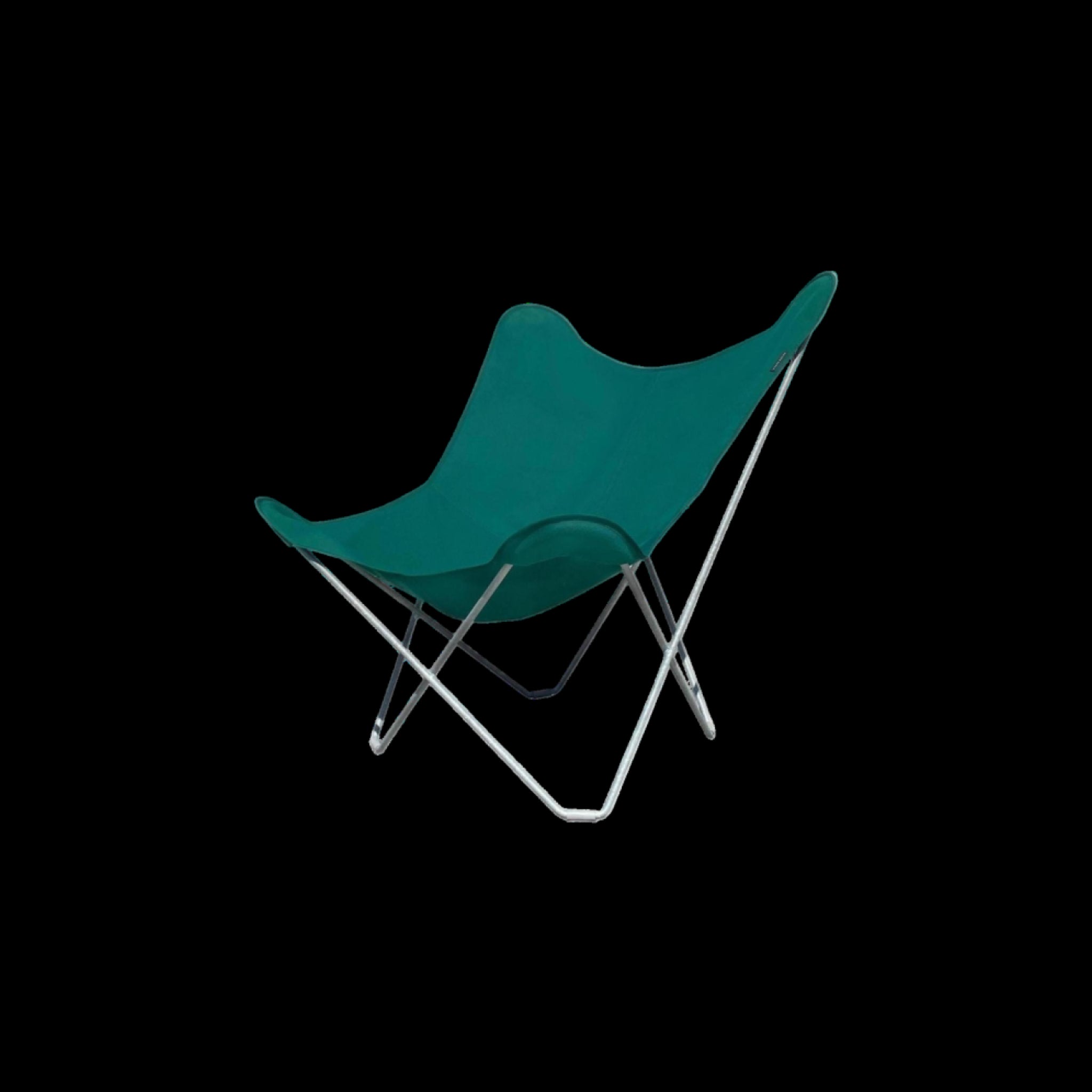 Cuero Sunshine Mariposa Butterfly Chair, Forest Green/Grey Outdoor Frame