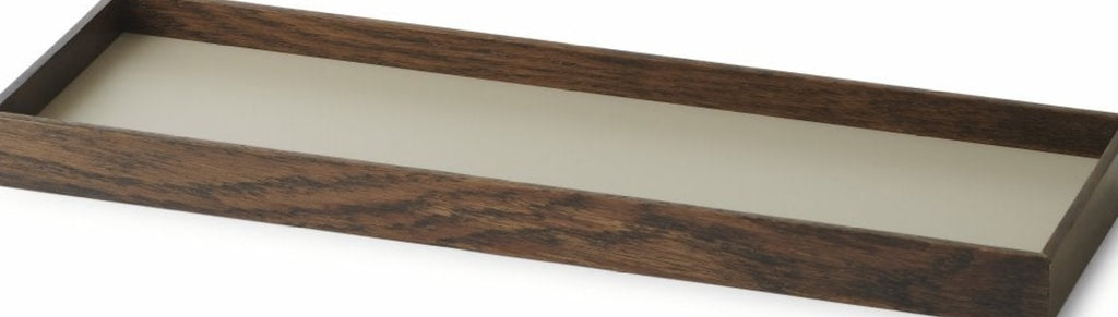 Gejst Frame Tray Small Smoked Oak/grey - Oak & Aluminum Decor Organizer